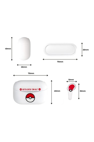 Écouteurs sans fil TWS - Blanc et rouge