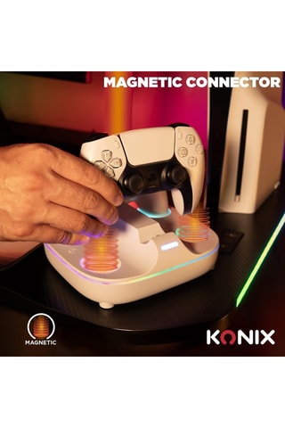 Station de charge RGB pour manettes PlayStation 5 - Blanc