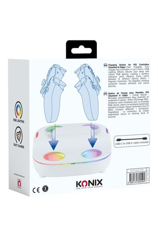 Station de charge RGB pour manettes PlayStation 5 - Blanc