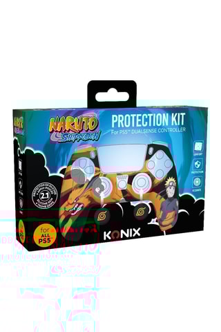 Kit de protection en silicone pour manettes DualSense® Naruto Shippuden - Noir et orange