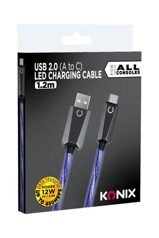 Câble USB 2.0 LED type A vers type C 1,2 m