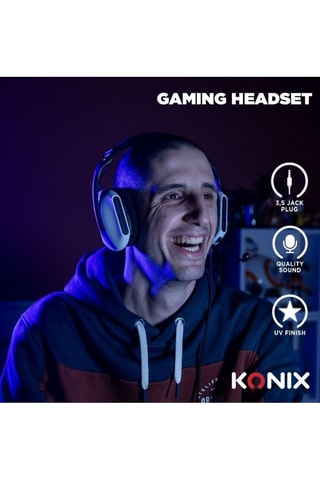 Casque Gaming - Compatibilité PS5 - Noir et blanc