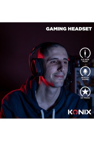 Casque Gaming - Compatibilité PS5 - Noir et rouge