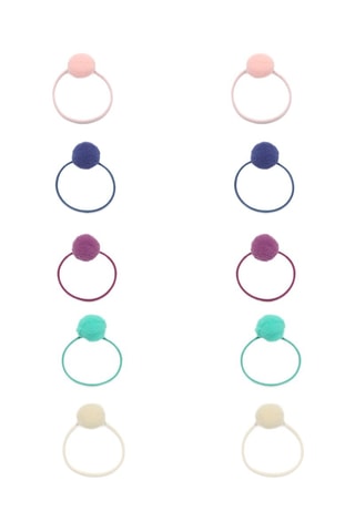 10 gomas para el pelo - Rosa y azul marino