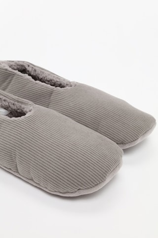 Zapatillas de casa forradas - Gris claro