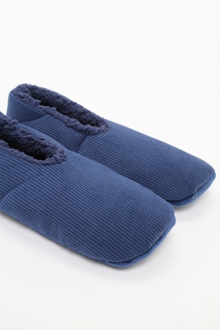 Zapatillas de casa forradas - Azul marino