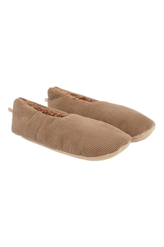 Zapatillas de casa forradas - Marrón claro