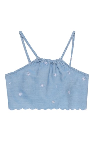 Camiseta de tirantes vaquera - Azul