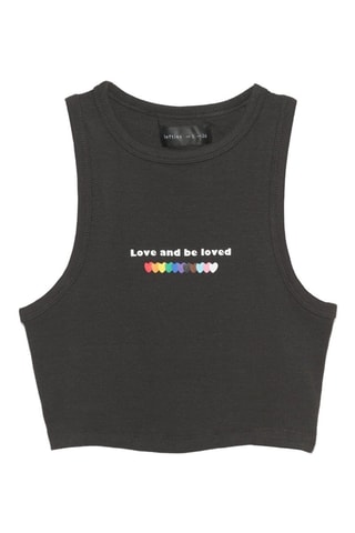 Camiseta de tirantes corta - Negro