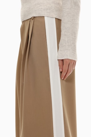 Pantalón wide leg - Beige claro