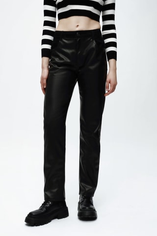 Pantalón recto - Negro