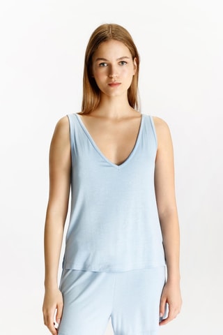 Camiseta de tirantes de pijama - Celeste