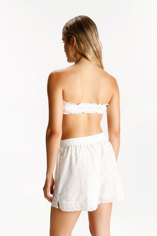 Crop top de pijama - Blanco