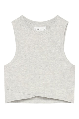 Crop top - Gris claro jaspeado