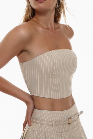 Crop top bustier - Beige