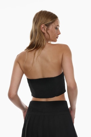 Crop top bustier - Negro