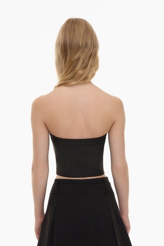 Crop top bustier - Negro