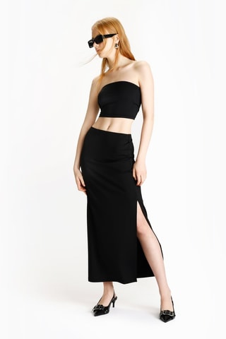 Crop top bustier - Negro