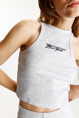 Crop top - Gris claro jaspeado