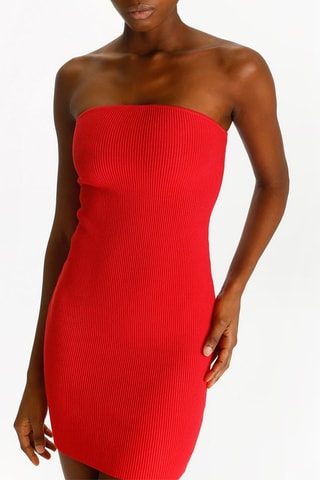 Vestido bustier - Rojo