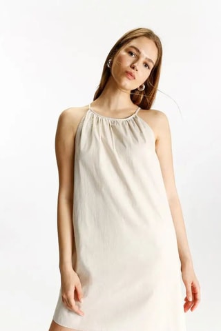 Vestido trapecio - Crudo 