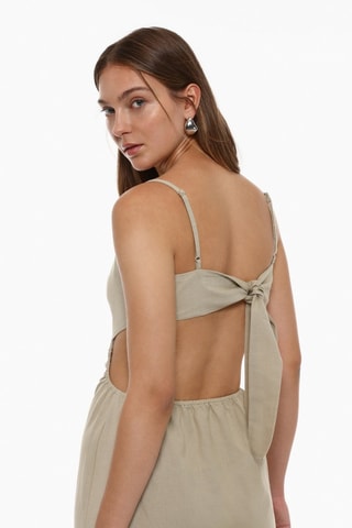 Vestido midi - Beige