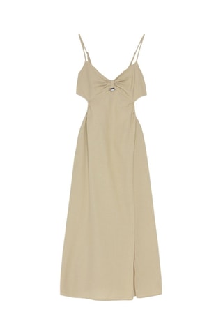 Vestido midi - Beige