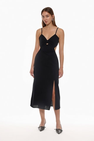 Vestido midi - Negro