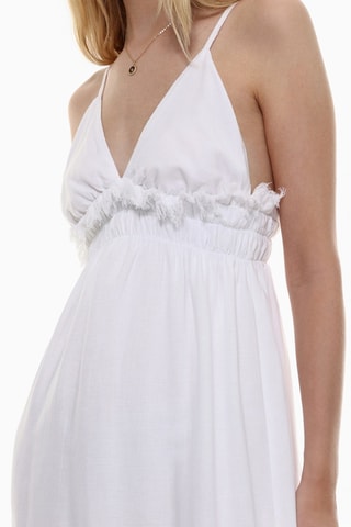 Vestido evasé - Blanco