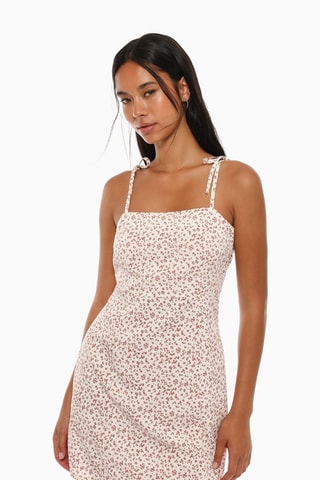 Vestido recto - Beige