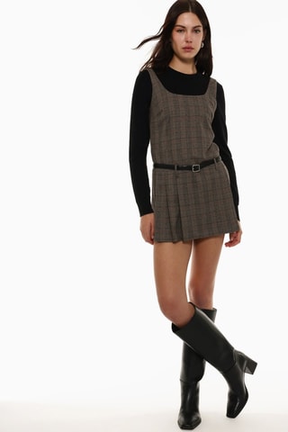 Vestido trapecio - Marrón