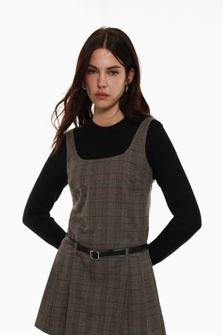 Vestido trapecio - Marrón