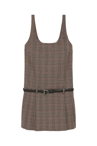 Vestido trapecio - Marrón