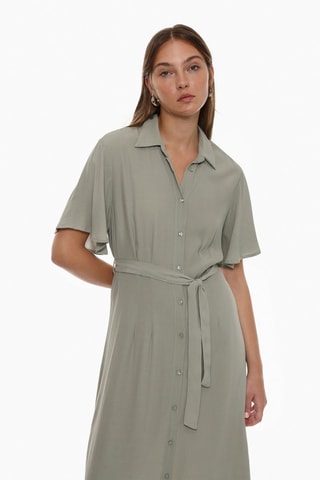 Vestido camisero - Caqui