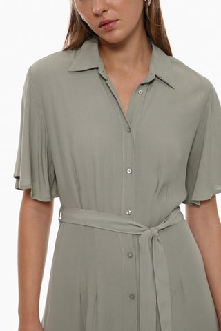 Vestido camisero - Caqui