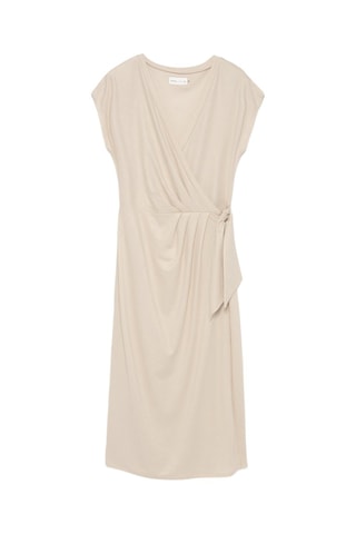 Vestido cruzado - Beige claro
