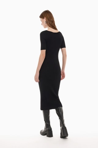 Vestido jersey - Negro
