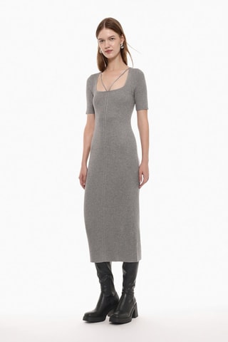 Vestido jersey - Gris oscuro