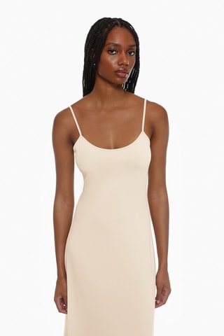 Vestido recto - Beige