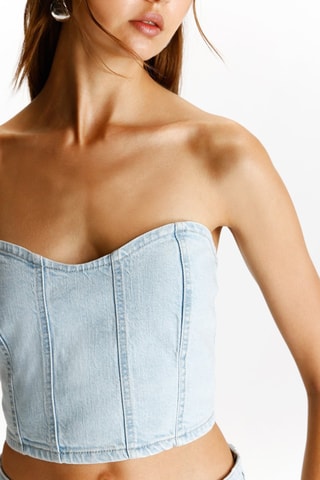 Bustier vaquero - Celeste