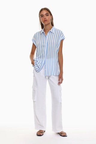 Camisa - Celeste y blanco