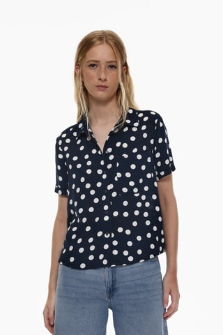 Camisa - Azul marino y blanco