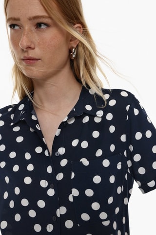 Camisa - Azul marino y blanco