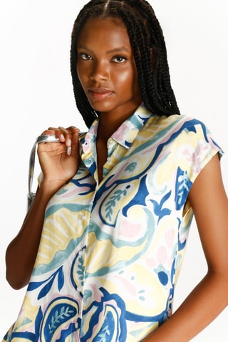 Camisa - Blanco e índigo