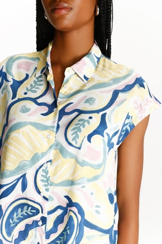 Camisa - Blanco e índigo