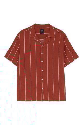 Camisa - Rojo teja y blanco