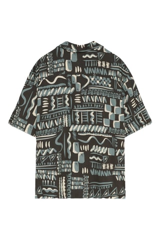 Camisa - Negro y azul grisáceo