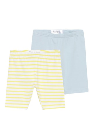 2 leggings - Amarillo y celeste