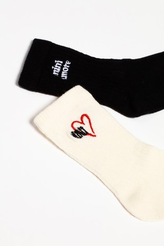 2 pares de calcetines - Crudo y negro