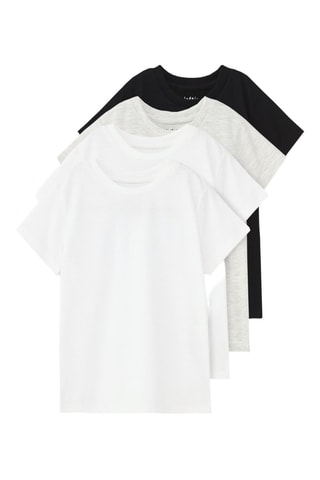 4 camisetas - Blanco y negro